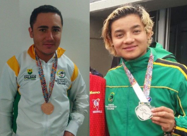 Lucas Meza, medalla de bronce en natación, y Susan Dayana Álvarez, plata en atletismo.