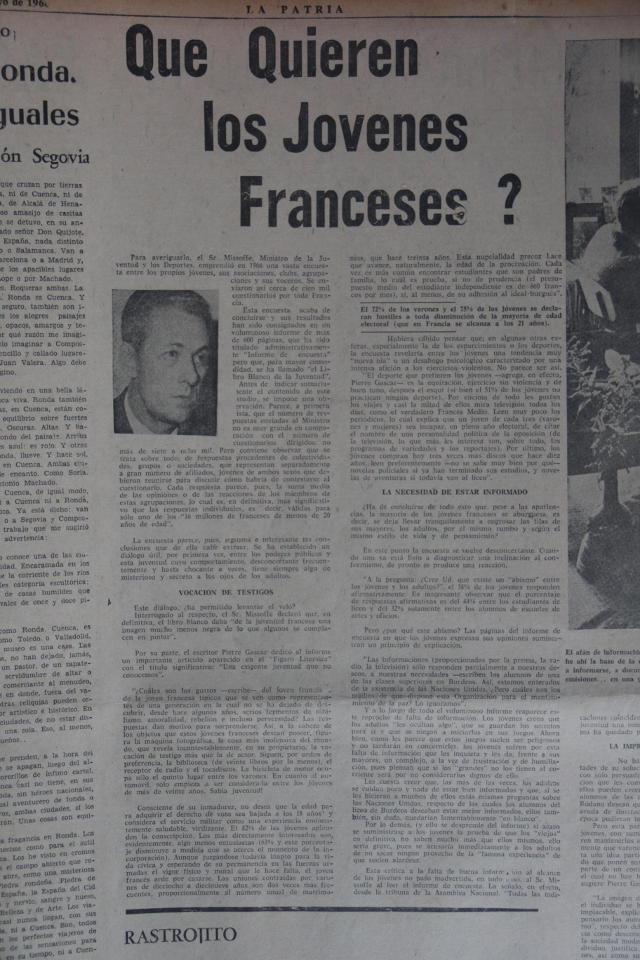periódico mayo del 68 nota Francia 3