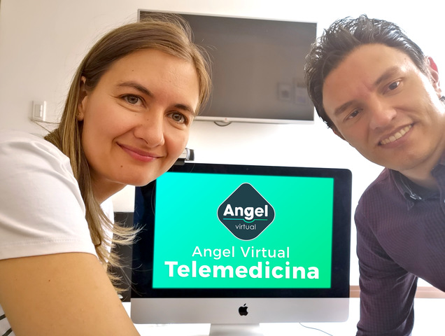  Adriana Rave y  Camilo Barrera, de Angel Virtual Telemedicina 