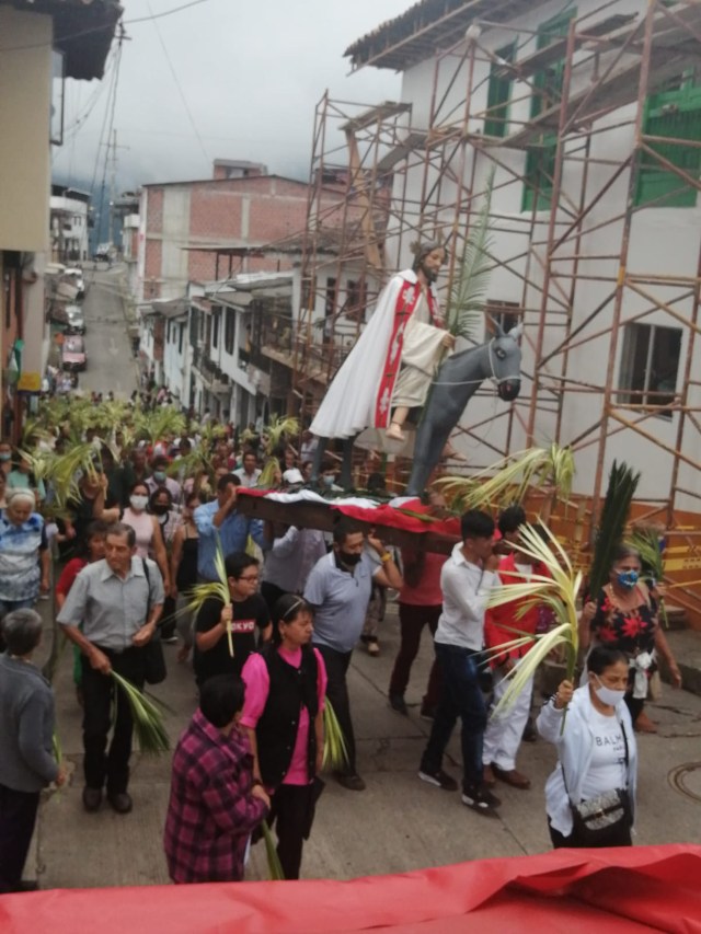 Así celebra el Domingo de Ramos en Caldas