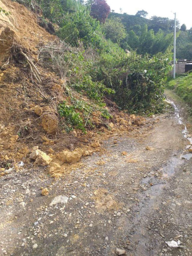 Derrumbes tapan vías de veredas en Salamina 