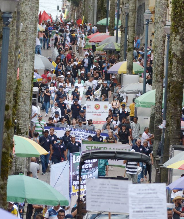 Así transcurrió la marcha del 1 de mayo en Manizales 