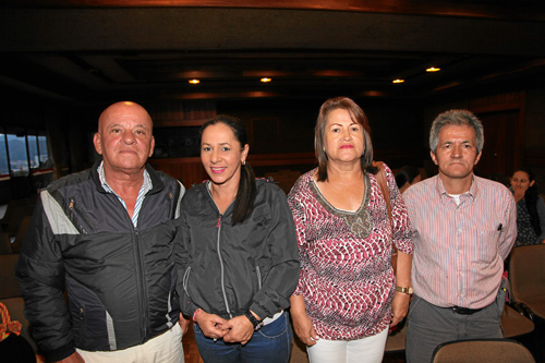 Julián Vásquez Osorio, Gloria Piedrahíta, María Aura Sánchez Hernández y William Ocampo Castañeda. 