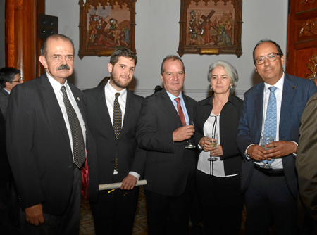 Rafael Macía Mejía, Juan Ángel Macía, Nicolás Restrepo Escobar y Adriana Gómez Alzate.