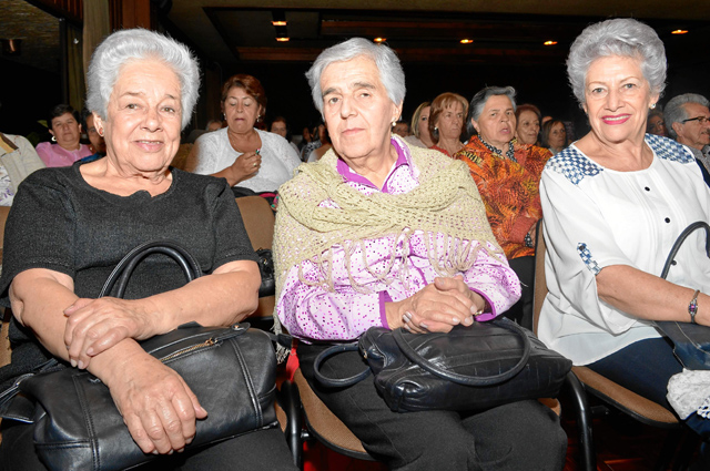 Gilma Taborda, Bertha Restrepo y Olga Taborda de Muñoz.