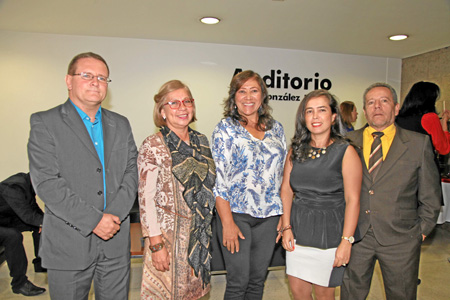 Carlos Alfonso López, Rubiela Parra, Olga Lucia Tabares, Lina María Zuluaga y John Jairo Bustamante.