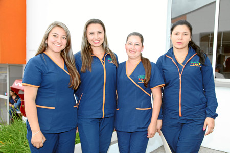 Marcela Usma, Adriana Cardona, Sandra Milena Castaño y Érika Aguirre Gómez. 