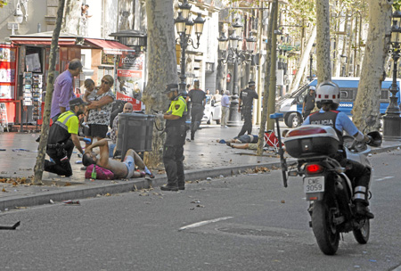 Ataques yihadistas en  Cataluña dejan 13 muertos