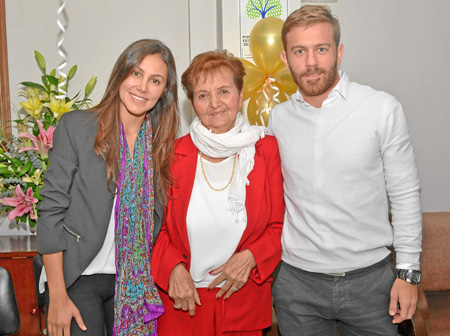 Carolina López Restrepo, Aura González y Juan Manuel López Restrepo.