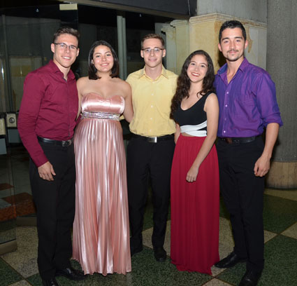 Jorge Minorta Velásquez, Mariana García Valencia, Andrés Minorta Velásquez, Camila Toro Correa y Kevin Peña.
