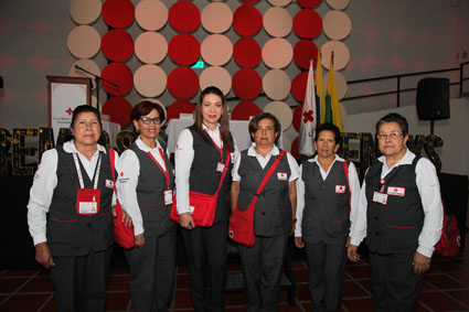 Idalba González López, María Stella Aguirre Londoño, Adela Ospina Escudero, María Eugenia Arias Cruz, María del Socorro Carvajal