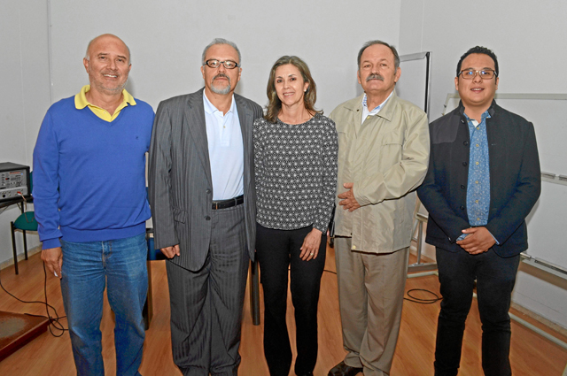 Octavio Escobar, Orlando Mejía Rivera, Claudia Patricia Jaramillo, Gonzalo Duque y Luis Miguel Gallego.