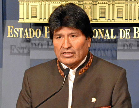 Evo Morales, presidente de Bolivia 