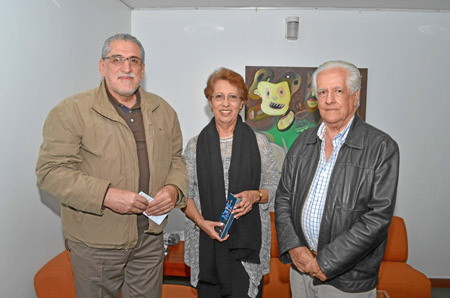Julio César Samper, Clara Lucía López de Estrada y Pablo Medina.