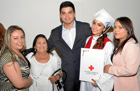 Juliana Cárdenas, Idali Correa, Jimmy Álvarez, María Alejandra Pineda y Gloria Inés Franco.