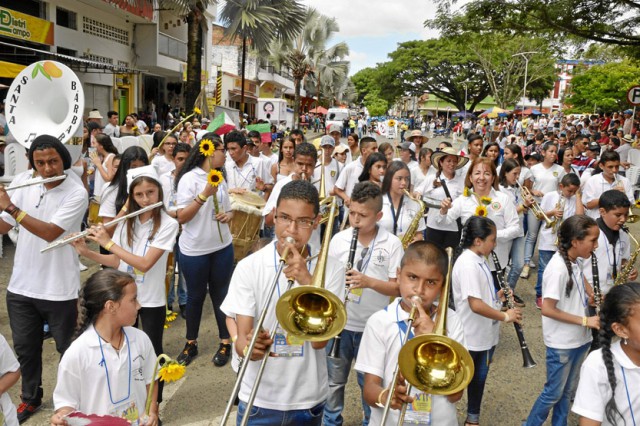 La agrupación de Santa Bárbara (Antioquia) contó con los músicos de menor edad. 