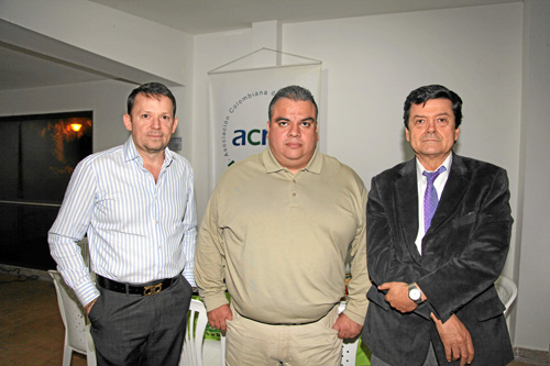 Abelardo Montenegro Cantillo, Mauricio Sánchez Cano y Felipe Marulanda Mejía.