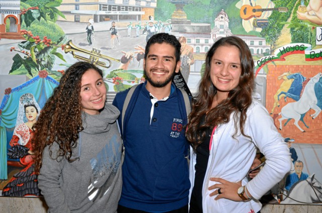 Manuela Monsalve, Nicolás Idárraga y Valeria Ospina.