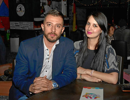 Sebastián Franco y Johanna Calle se reunieron en una comida en el restaurante Trailer City.
