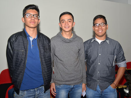 Andrés David Sánchez, Camilo Ospina y Sebastián López.