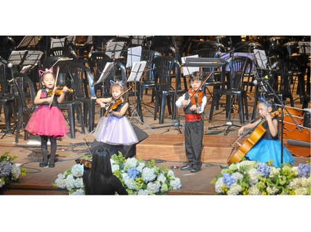 Los más pequeños también tuvieron espacios para mostrar su proceso de formación.