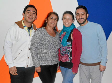 Sebastián Benavides, Gloria Patricia Chica, Miriam González y Carlos Andasor.