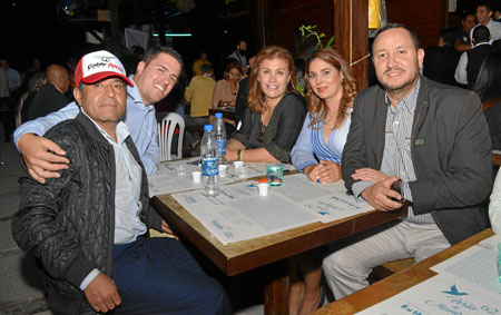 Herman Zuluaga, Adriana Gallego, Miguel Ángel Trujillo, Alejandra Villegas y Diana Arroyave.