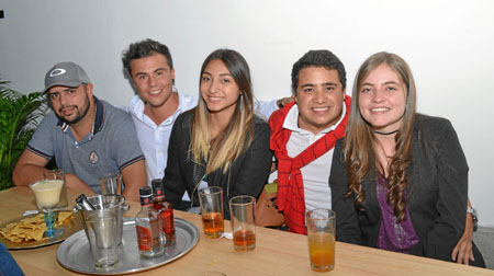 Santiago Arias, Felipe Duque, Luisa Tapia, Mateo Sánchez y Valentina Hernández.