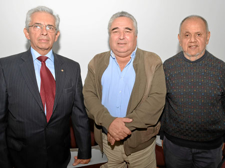 José Germán Hoyos Salazar, Vicente Arango Estrada y Mario Suárez.