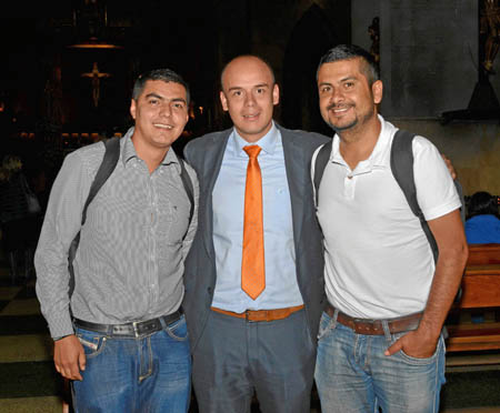 Óscar Sánchez, Alexánder Castaño y Carlos Buriticá.