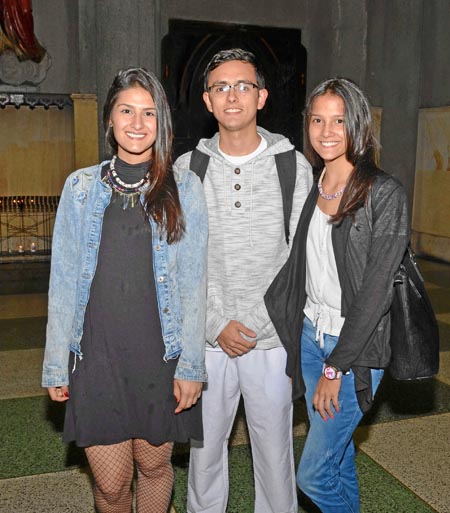 Nataly Osorio, Carlos Valencia y Manuela Quiroga.