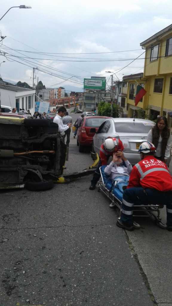 Diego Loaiza Pineda, de 68 años, resultó herido ayer en un accidente de tránsito.