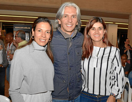 Carolina Olave, Luis Fernando Echeverri y Claudia Giraldo.