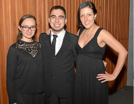 Linda Naranjo, Julián Ocampo y Carol Grisales.