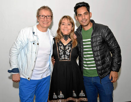 Fabio Rubiano, Marcela Valencia y Mauricio Santos.