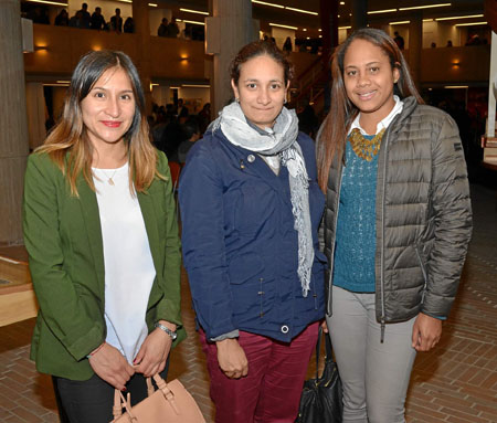 Catalina Álvarez, Diana López y Jeanneth Mosquera.