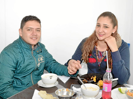 Edison Andrés Ramírez Arango y Sandra Buitrago se reunieron en un almuerzo en el restaurante Casa Grande.