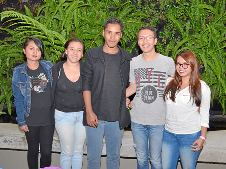 Katherine Ortiz, Rosa Daniela Bernal, Jorge Imbachi, Juan Sebastián Mejía y María Alejandra Rodríguez.