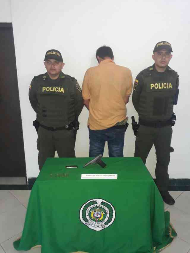 El detenido en Chinchiná.