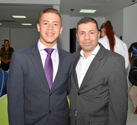 Mateo Giraldo, destacado compitió en Karate Do en la Copa Mundo de Croacia, y Héctor Giraldo.