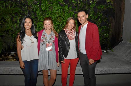 Jenny Moreno, Marina Pacheco y Olga Amaro, invitadas de Portugal al festival, y Yovanny Betancur.