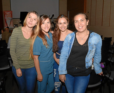 Daniela Gutiérrez, Yensy Rojas, Paola Andrea Ospina y Jéssica Cano Valencia.