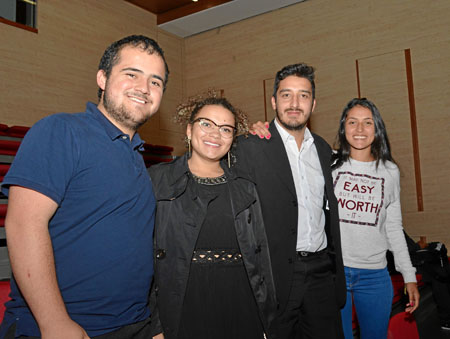 Mauricio Echeverri, Elizabeth Salazar Jaramillo, John Freddy Mejía Herrera y Valeria Jiménez Tello.