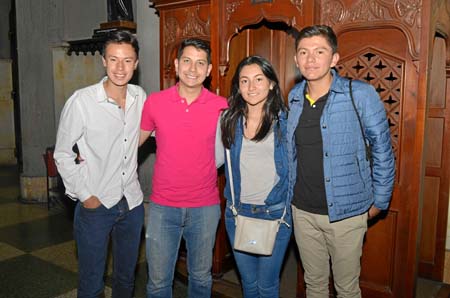 Gabriel Forero, Alejandro Calderón, Natalia Araque y Sergio Andrés Rojas.