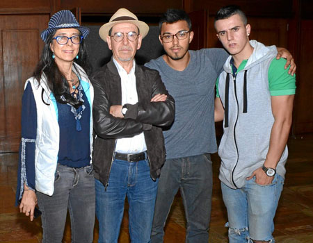 Piedad Jurado, directora del Tich; Héctor Bayona, cofundador del Teatro Libre de Bogotá; Esteban Carreño y Alejandro Ramírez, de