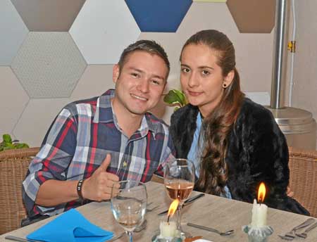 Alejandro Garzón Botero y Angélica Gutiérrez Botero se reunieron en una comida en el restaurante L’Atelier.