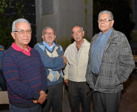 Mario González Baena, Jairo Hurtado Jaramillo, Fidel Hurtado Jaramillo y Mario Chica Londoño.