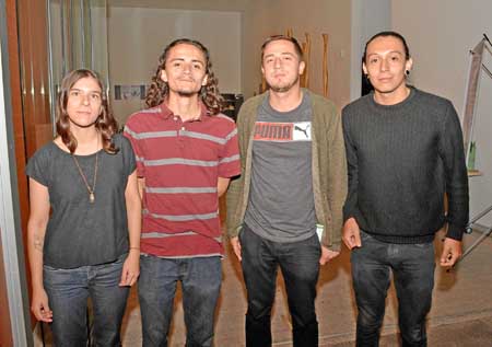Laura Arboleda Zuluaga, Daniel Herrera Gutiérrez, Diego Oyola y Damián Cáceres Guzmán.