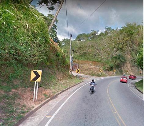 Sitio del accidente.