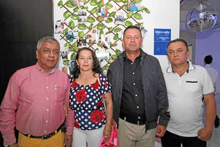 Óscar Salazar, Alba Nora Martínez, Juan Carlos Duque y Fabio Espedita. 